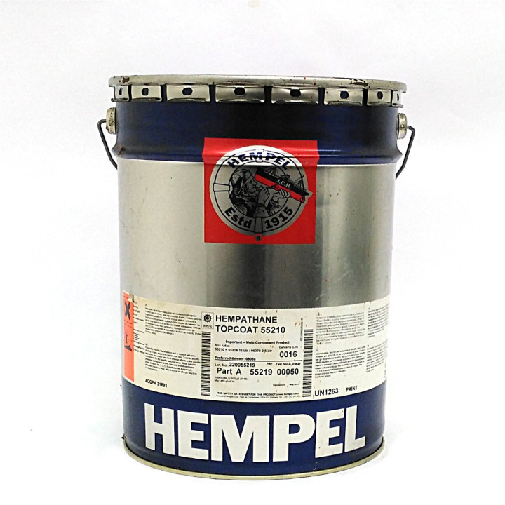 HEMPEL 55210-Finitura Bicomp. Poliur. Acrilica HEMPATHANE TOPCOAT 55210 Parte A-16Lt
