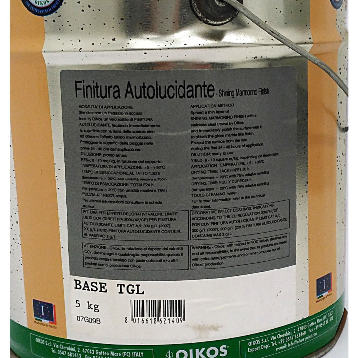 OIKOS 07G09B - Finitura Autolucidante BASE TGL - 5Kg