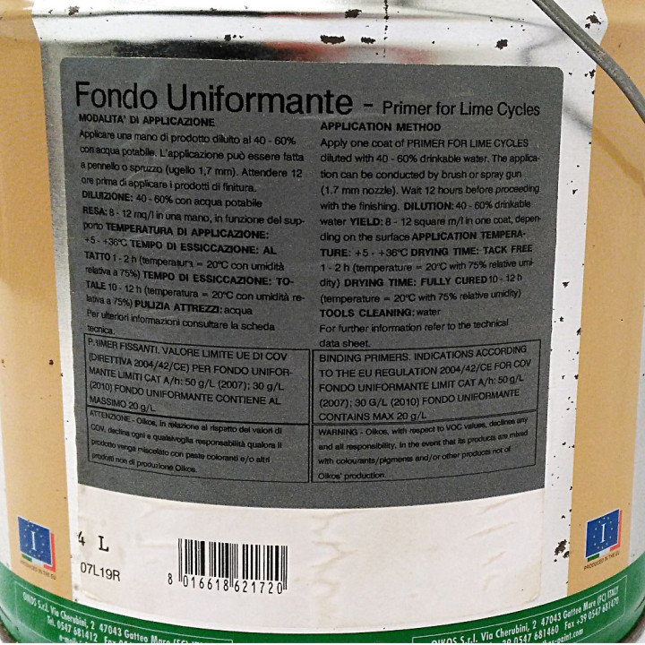 OIKOS 07L19R - Fondo Uniformante Linea Centri Storici - 4Lt