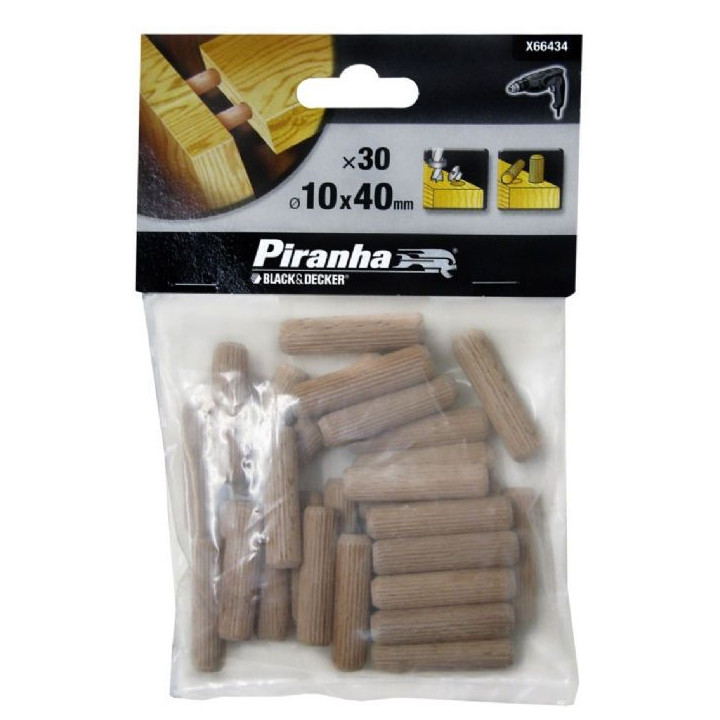 Piranha X66434 Tasselli Legno 10x40mm