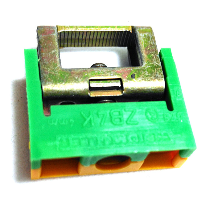 WEIDMULLER ZB4K - Staffa di Serraggio per Barra Colletrice 4mmq Verde/Giallo