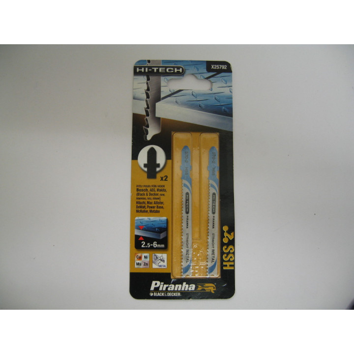Piranha X25792 Lame per Seghetto HI-TECH per Metallo da 2.5 a 6mm