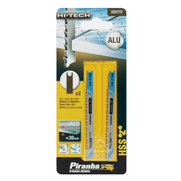Piranha X25772 Lame per Seghetto HI-TECH per Alluminio e Plastica fino a 30mm