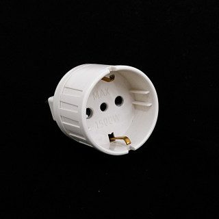 SCAME 145.641 - Adattatore Schuko 2P+T 10A 250V Max 1500W - Bianco