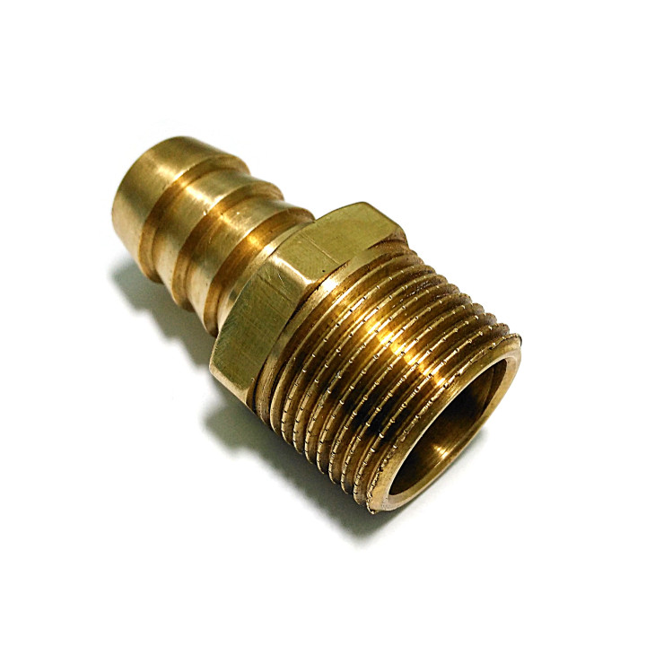 Raccordo in Ottone 1/2"M con Portagomma in Resca da 13mm - OEM