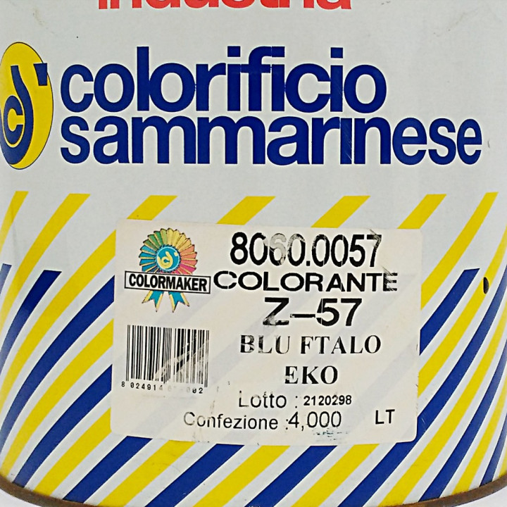 Colorificio Sammarinese 8060.0057 - Colorante Z-57 Blu Ftalo Eko - 4Lt
