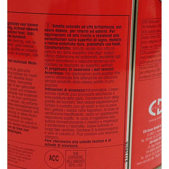 CD-COLOR 335706 - Smalto Brillante BELTA Professional - Bianco - 2,5Lt