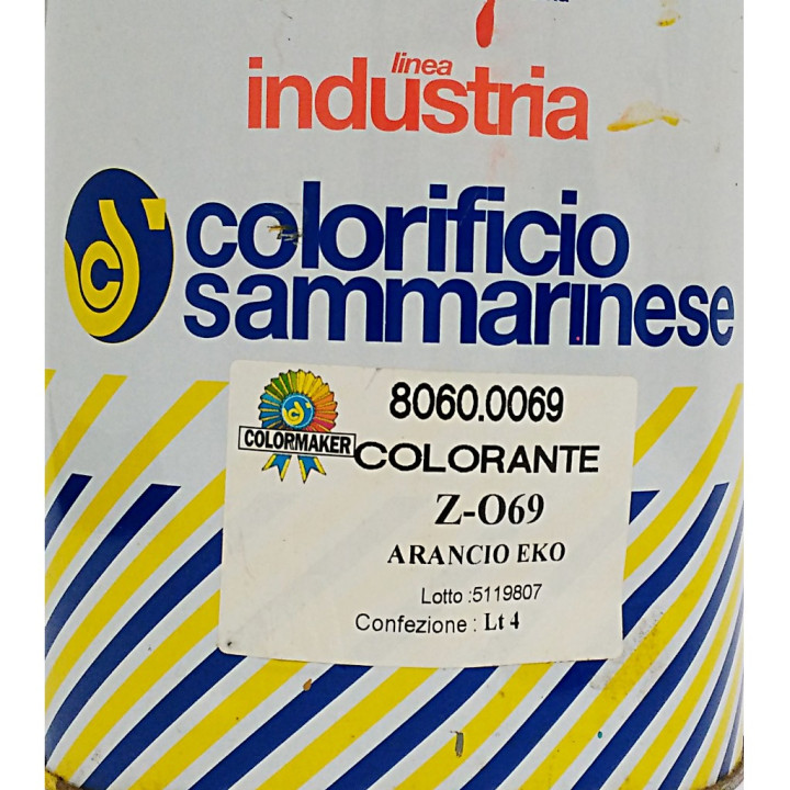 Colorificio Sammarinese 8060.0069 - Colorante Z-069 Arancio Eko - Linea Industria - 4Lt