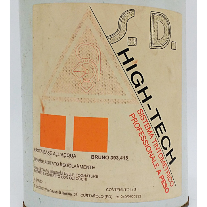 S.D.Color 393.415 - Pasta Base all'Acqua HIGH-TECH - Bruno - 3Lt