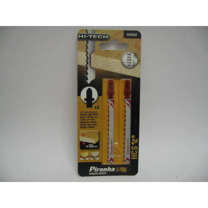 Piranha X25552 Lame per Seghetto HI-TECH per Legno 30mm