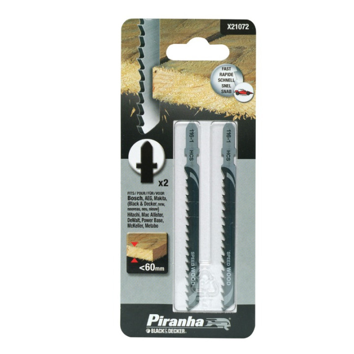 Piranha X21072 Lame per Seghetto HI-TECH per Legno 60mm
