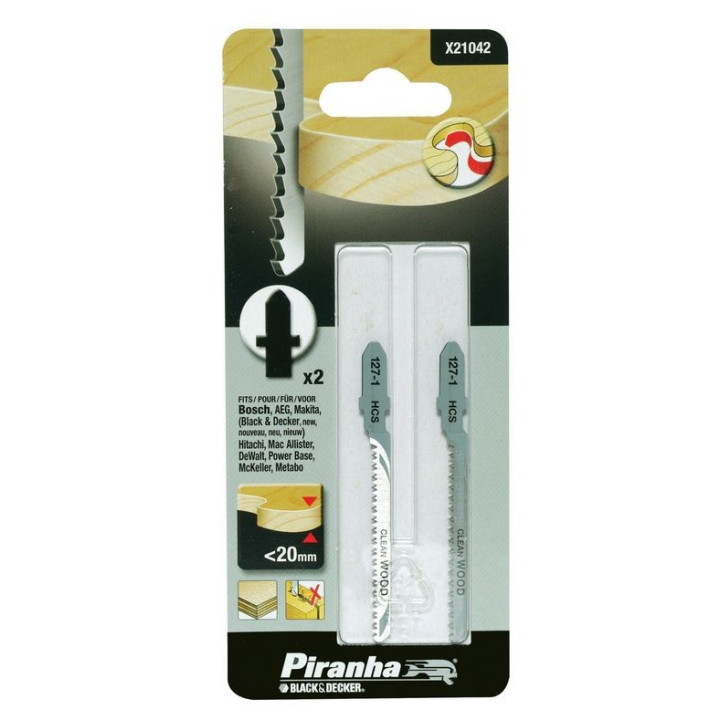 Piranha X21042 Lame per Seghetto HI-TECH per Legno 20mm