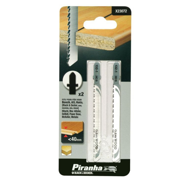 Piranha X23072 Lame per Seghetto HI-TECH per Legno 40mm
