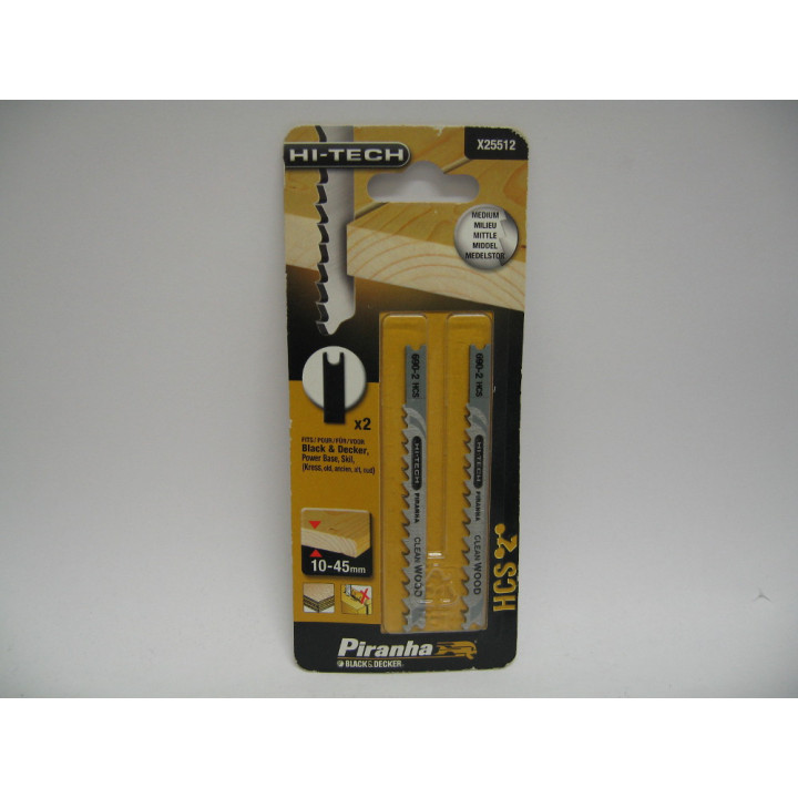 Piranha X25512 Lame per Seghetto HI-TECH per Legno 10-45mm