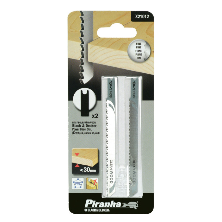 Piranha X21012 Lame per Seghetto HI-TECH per Legno 30mm