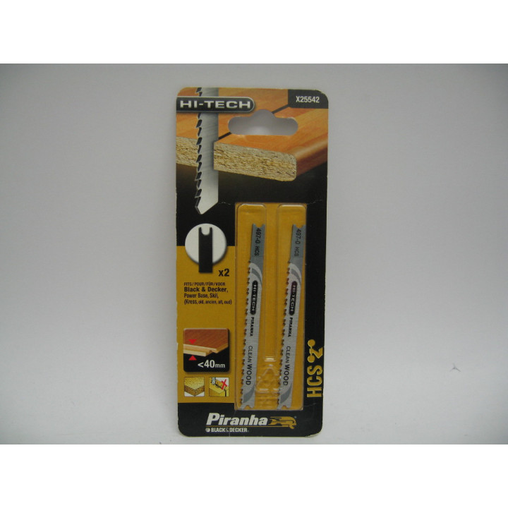 Piranha X25542 Lame per Seghetto HI-TECH per Legno 40mm