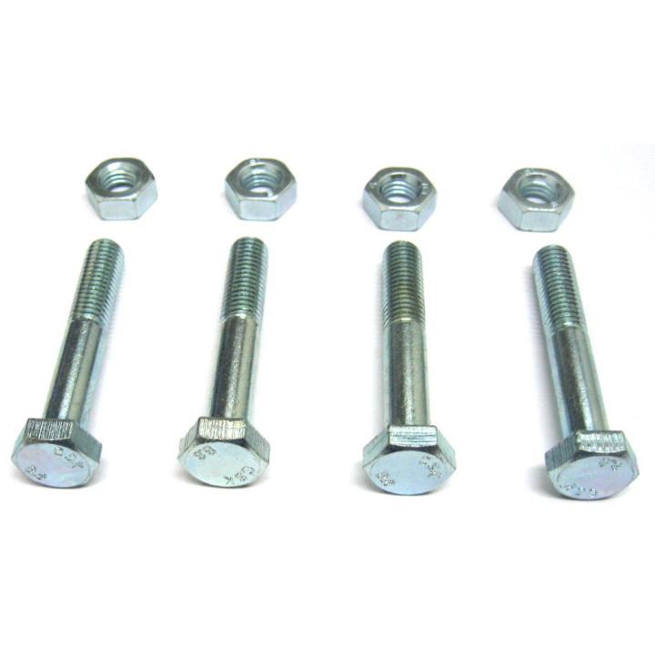 OEM - 4 x Bulloni a Testa Esagonale Completi di Dado - Lunghezza 6,5Cm