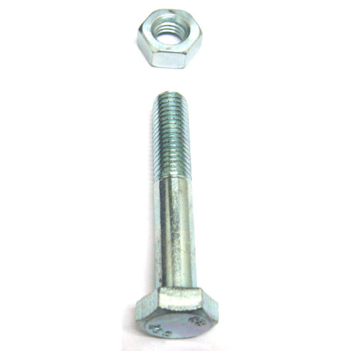 OEM - 4 x Bulloni a Testa Esagonale Completi di Dado - Lunghezza 6,5Cm