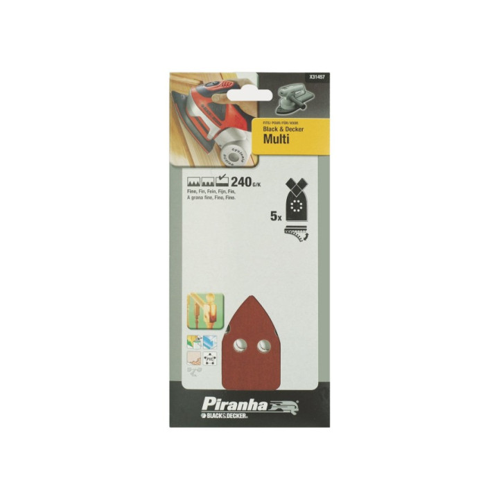 Set of Sheets Abrasive Sanding Black Decker Multi 240G/K