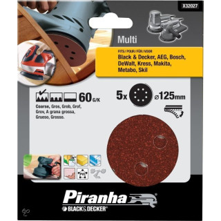 Set Floor Discs Random Orbital Sander 125mm 60G/K