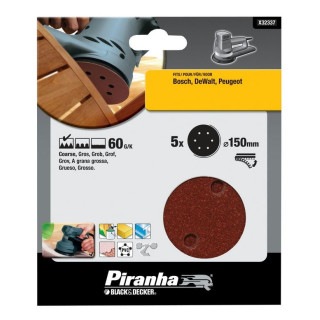 Set Discs Abrasive for Sander 150mm 60G/K