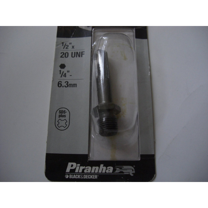 Piranha X66451 Adattatore per Mandrino SDS PLUS 6,3mm per Legno e Metallo