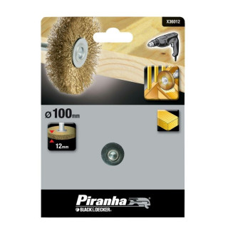Piranha X36012 Spazzola Circolare in Ottone per Trapano 100mm