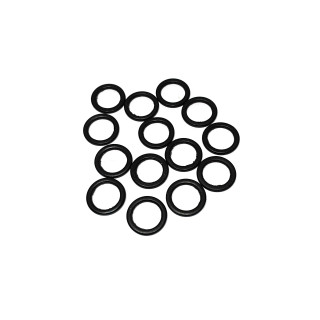 44 x Rondelle in Gomma Nero - 15mm