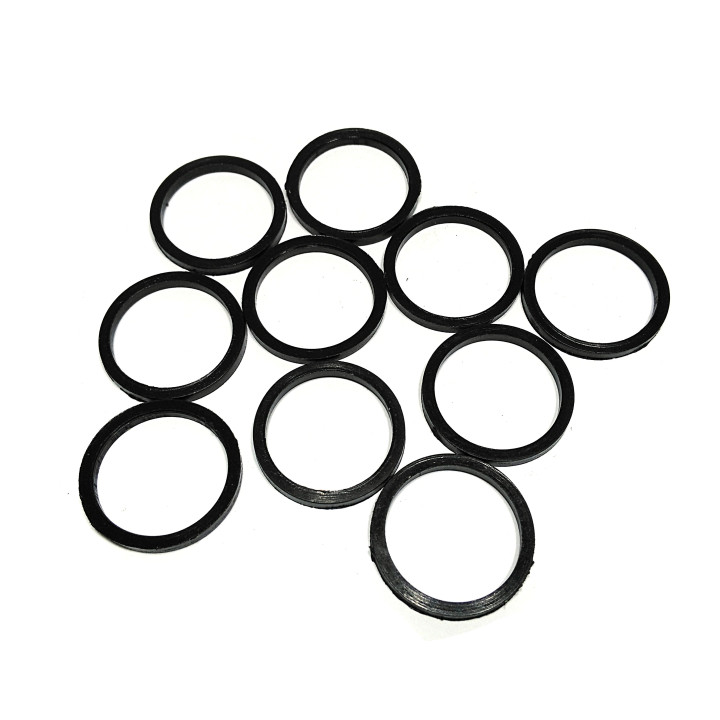 12 x Rondele in Plastica Nero - 25mm