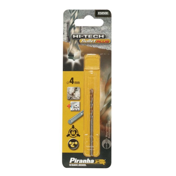 Tip Drill HI-TECH BULLET PLUS Plastic and Masonry 4mm