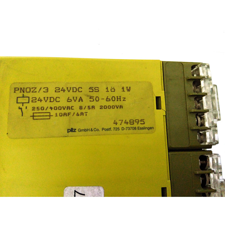 PILZ 474895 PNOZ 3 - Rele di Sicurezza 24VDC 50-60Hz